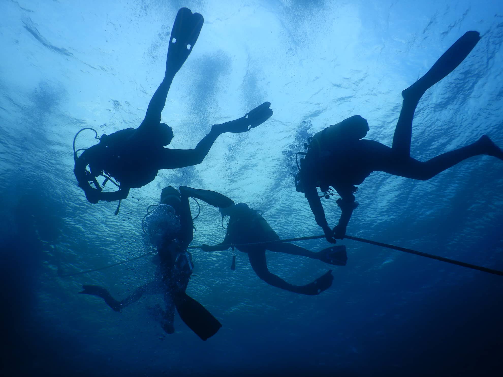 Groupe de plongeurs à Aquabormes Plonger en groupe